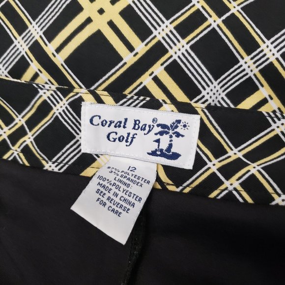 Coral Bay Golf Womens Skirt Skort Shorts Black 12 - Picture 11 of 13